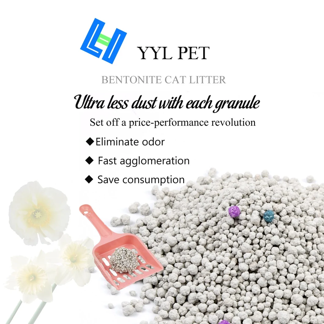 Hot Sell Ball Shape, Fast, Hard Clump Bentonite Cat Litter